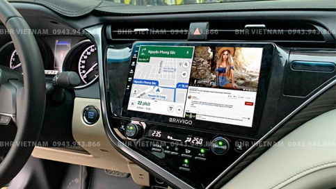 Màn hình DVD Android liền camera 360 xe Toyota Camry 2019 - nay | Bravigo Ultimate (6G+128G)  